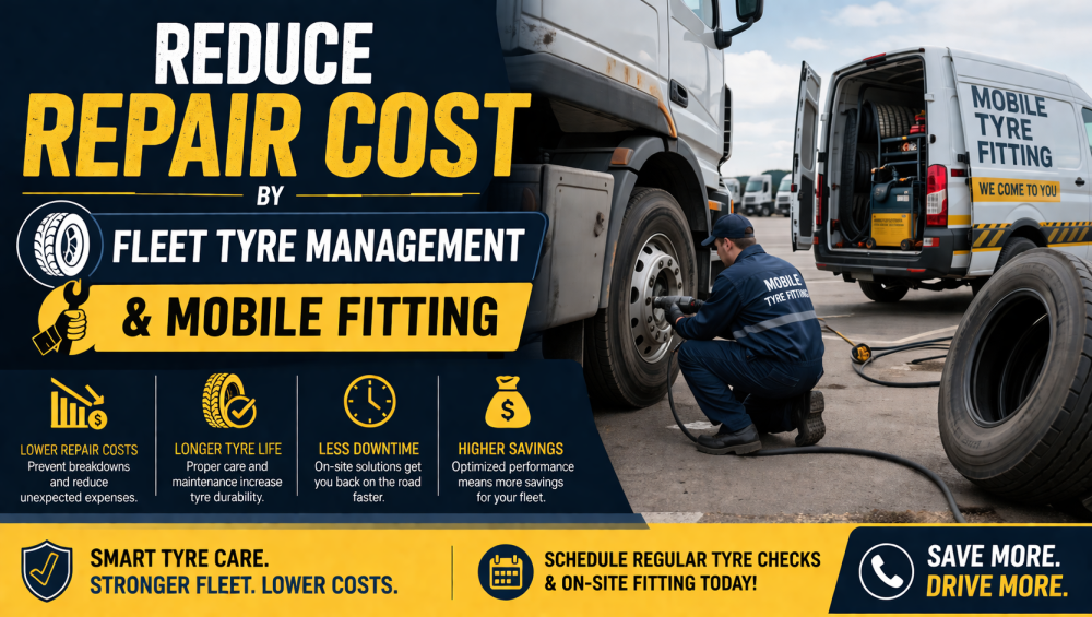 Reduce Repair Cost by Fleet Tyre Management & Mobile Fitting