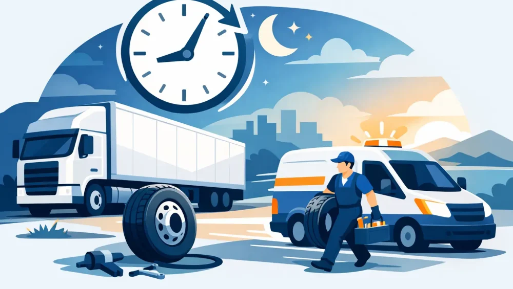 24 Hour Truck Tyre Service That Shows Up Fast