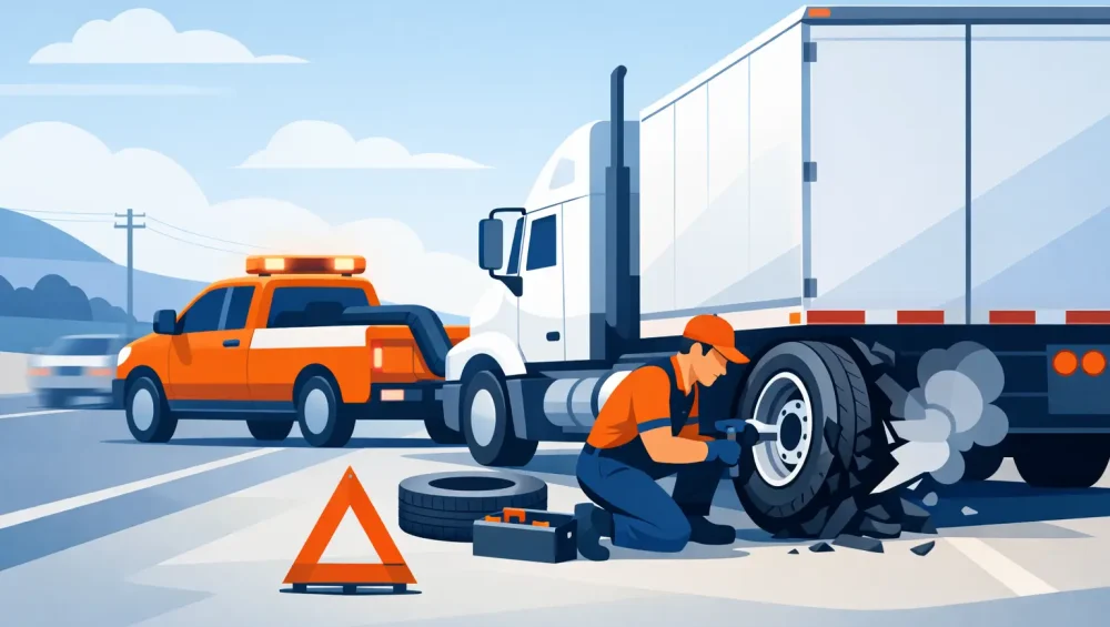 Truck Blowout Roadside Assistance Fast