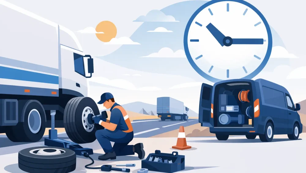 Truck Roadside Tyre Mechanic When Time Matters