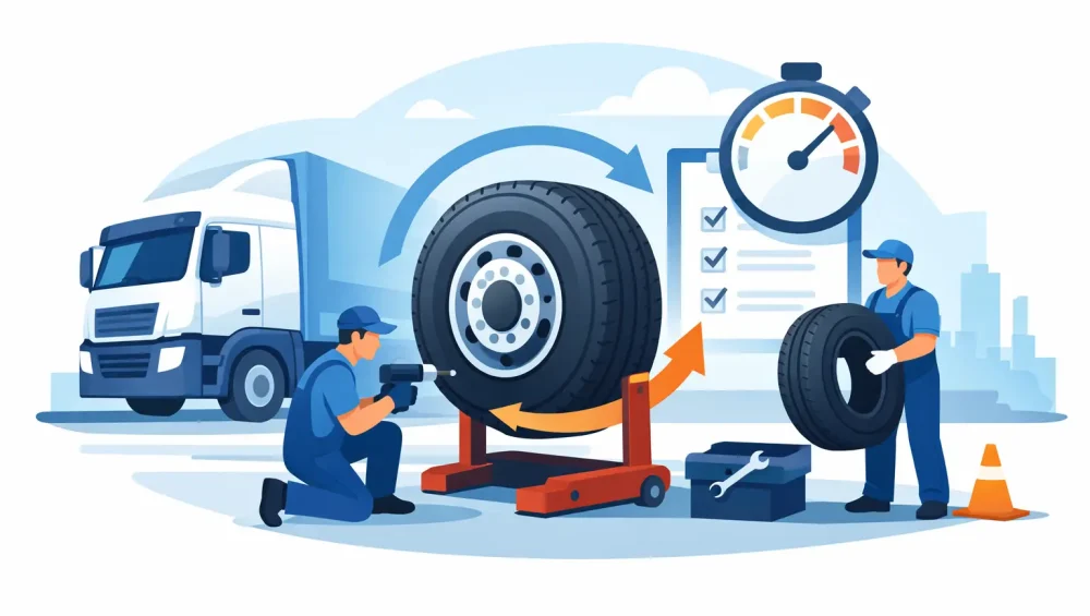 Truck Tyre Rotation Service That Cuts Downtime