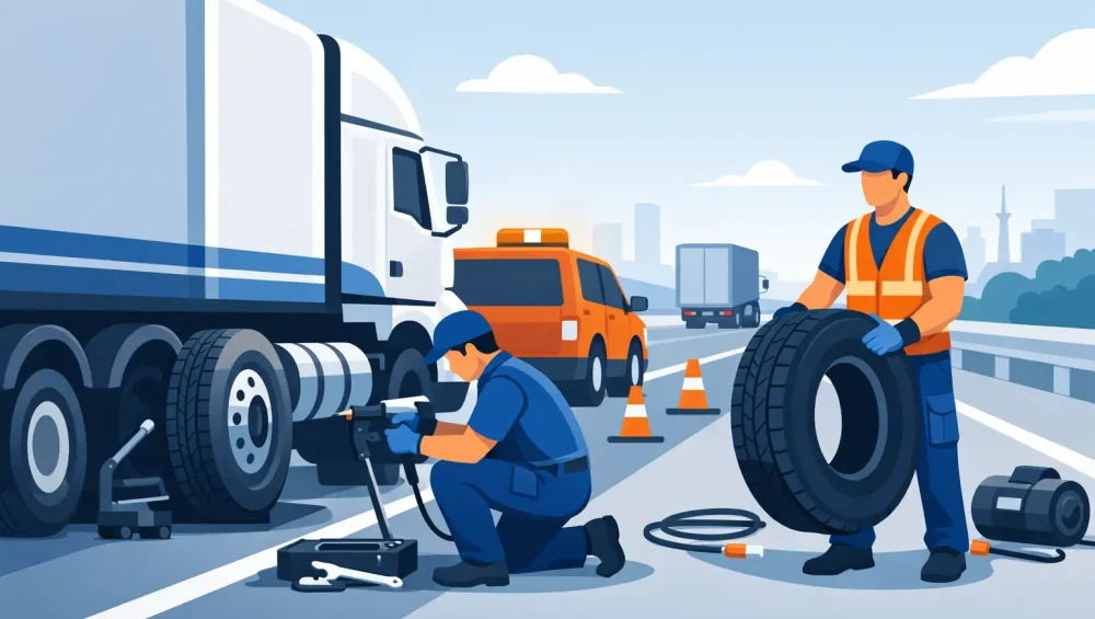Emergency Truck Tyre Changeout Fast