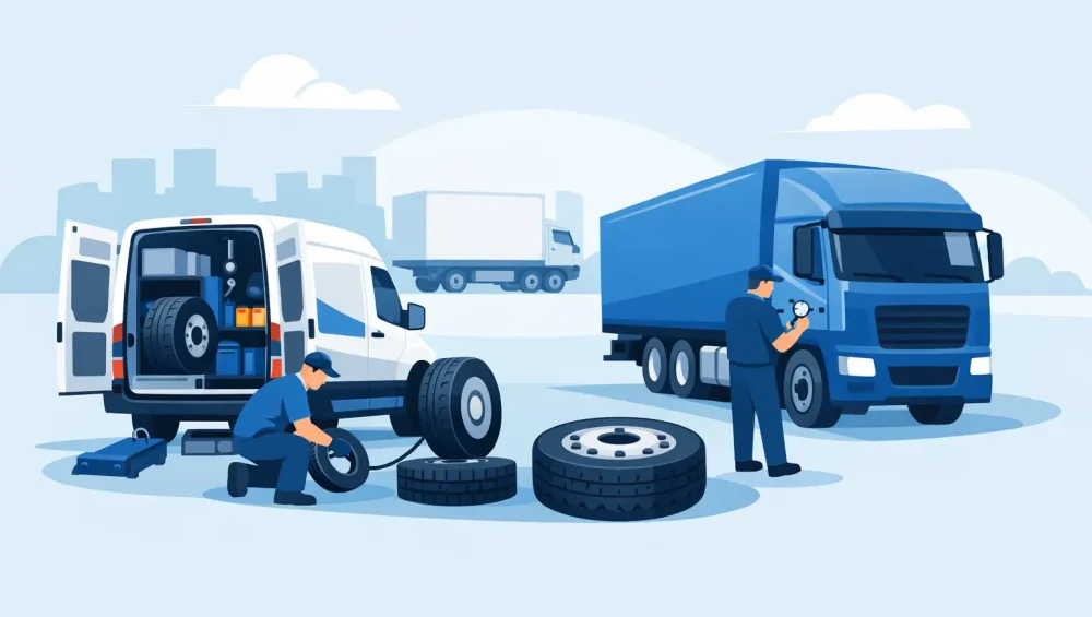 Mobile Tyre Servicing Fleet Example for Trucks