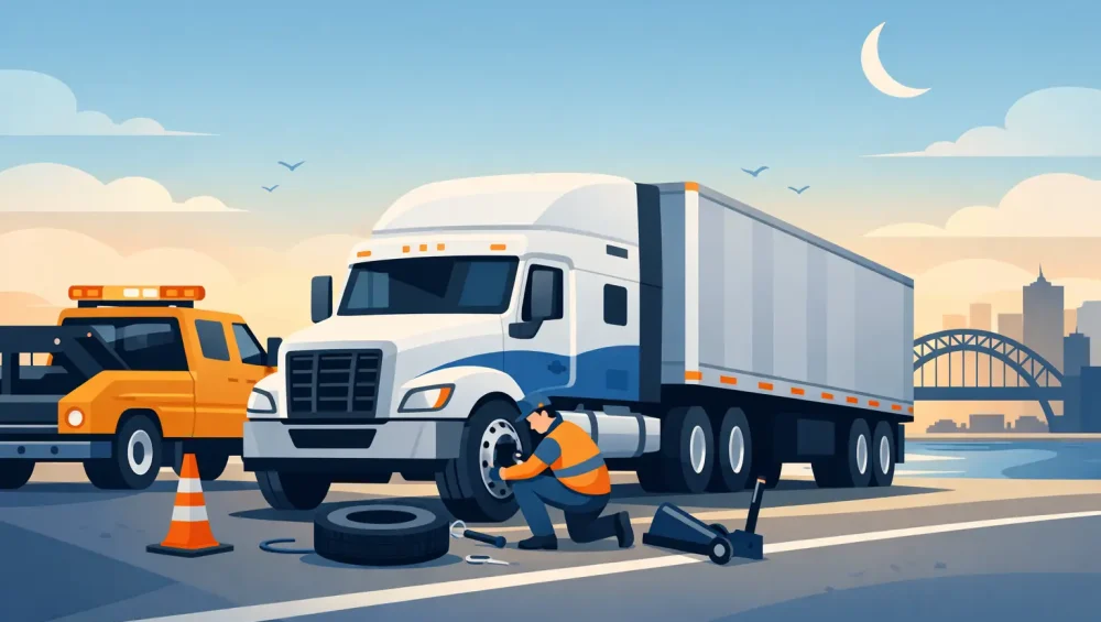 Truck Tyre Roadside Help Newcastle, 24/7
