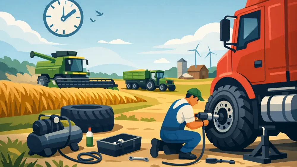 Agricultural Truck Tyre Repair When Work Cannot Wait