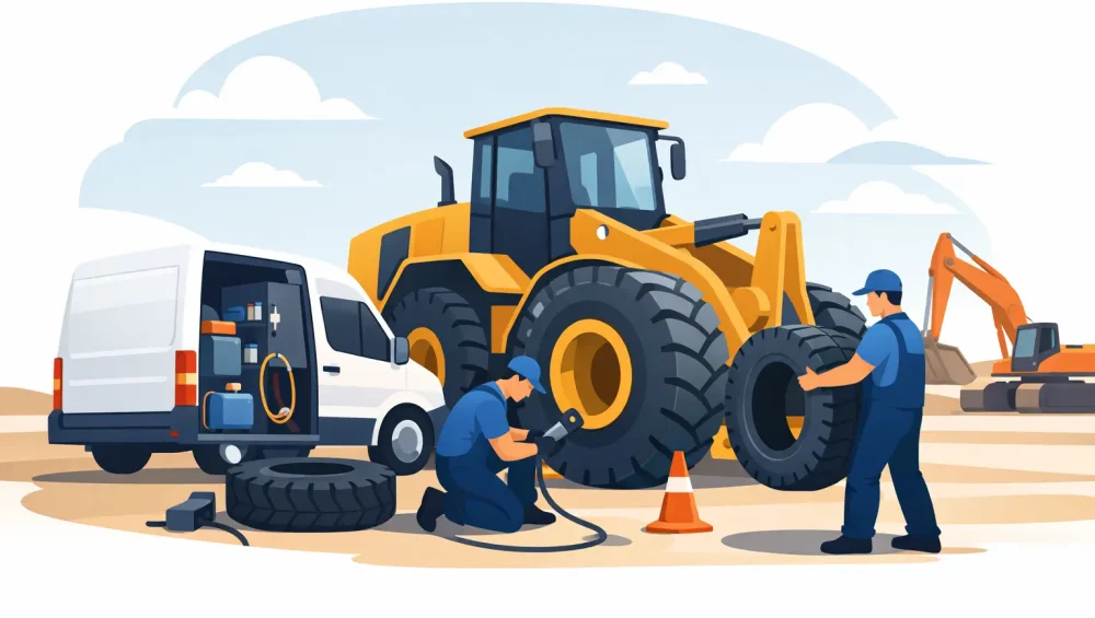 Mobile Earthmover Tyre Service That Keeps Work Moving