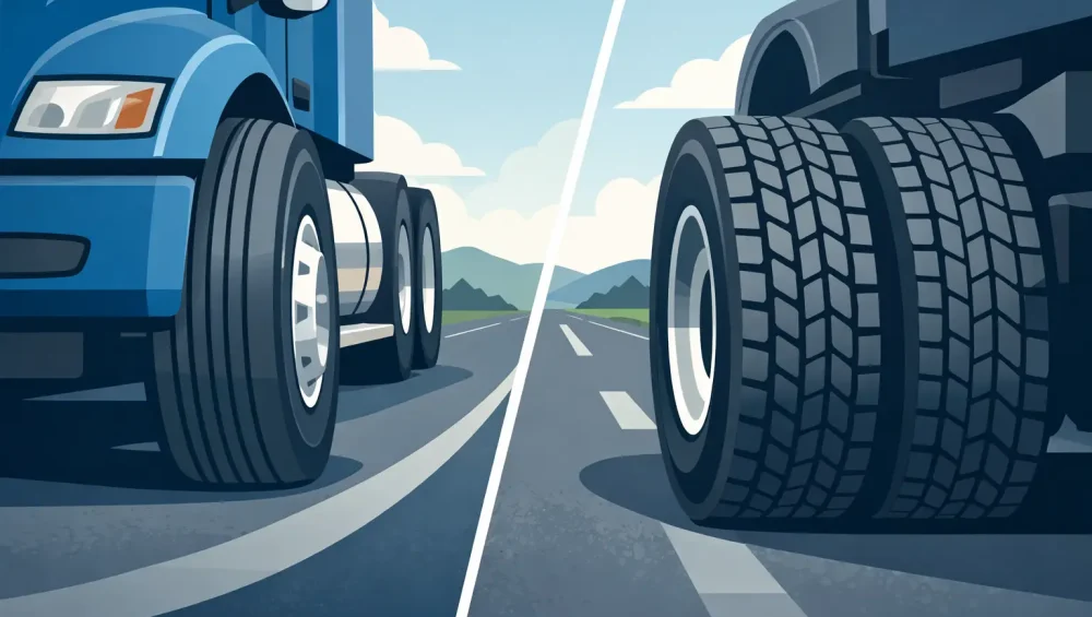 Steer Tyres vs Drive Tyres for Heavy Trucks