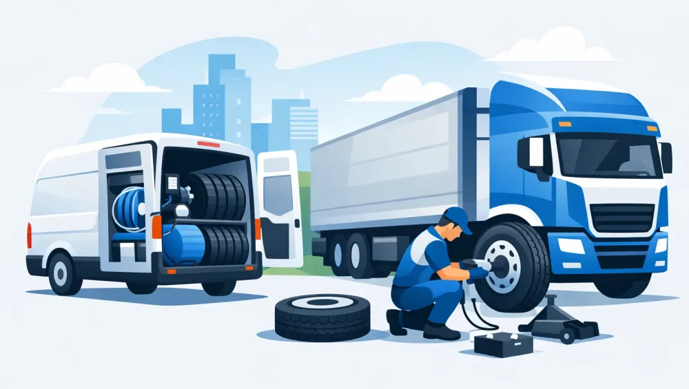 Best Mobile Tyre Service Benefits for Trucks
