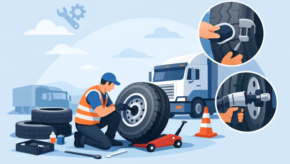 Heavy Vehicle Tyre Repair Guide for Truck Drivers