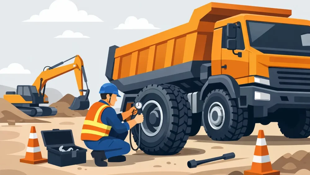 How to Maintain Tipper Truck Tyres on Site