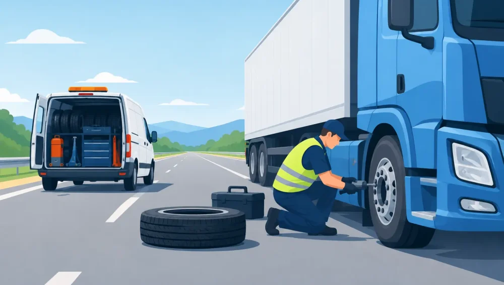 Roadside Tyre Response That Keeps Trucks Moving