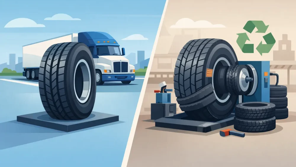 Truck Tyres vs Retreads for Working Fleets
