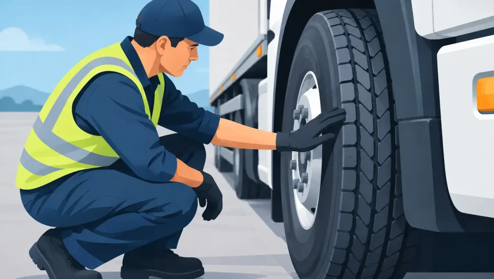 How to Inspect Truck Tyre Tread Before a Blowout